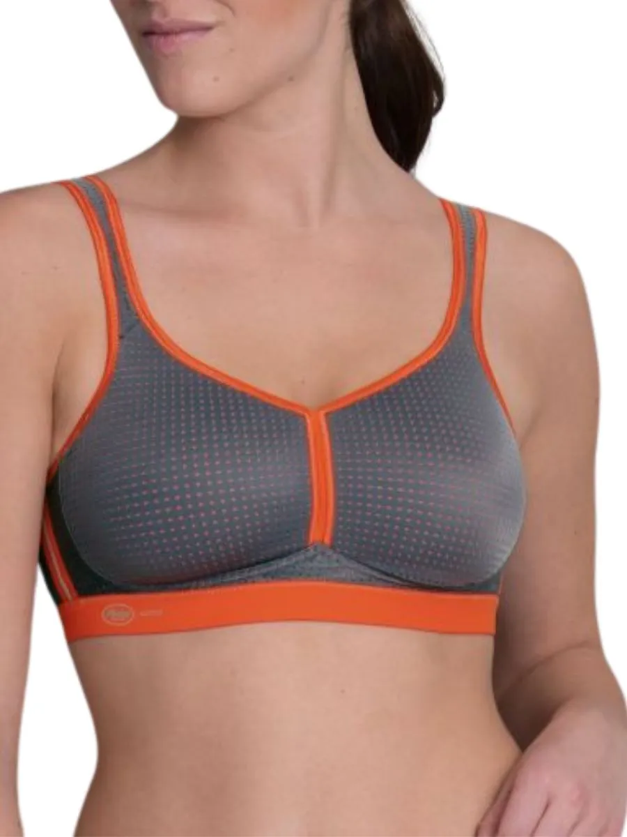 Performance Sports Bra - Anthracite/Fiesta