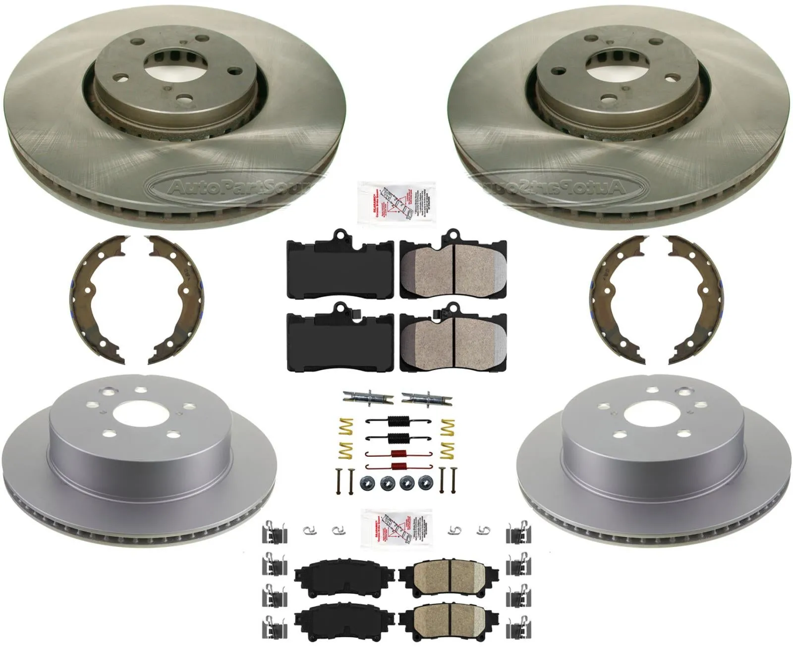 Premium Disc Brake Rotors and Brake Pads For Lexus GS350 2013-2020 No F Sport