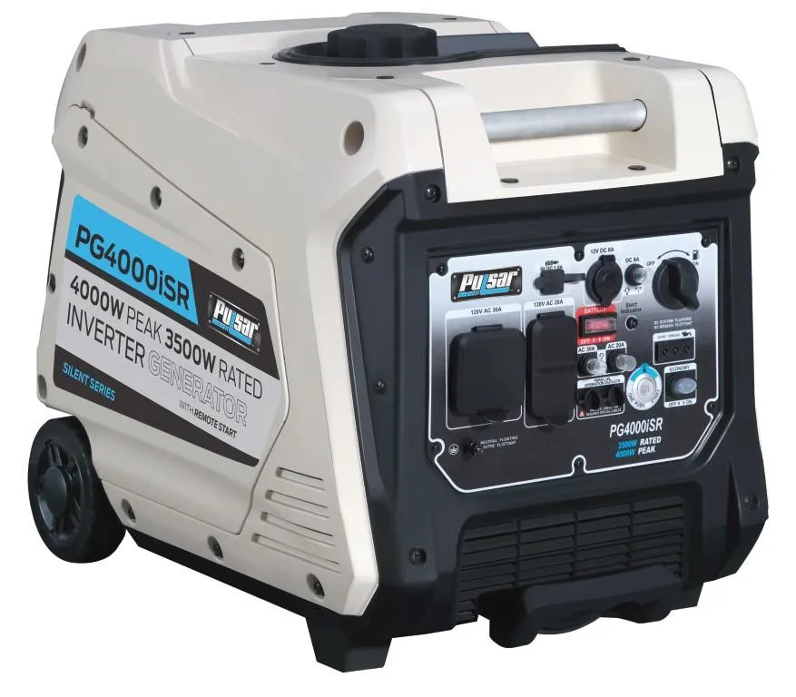 Pulsar PG4000iSR 3500W/4000W Remote Start Gas Inverter Generator New