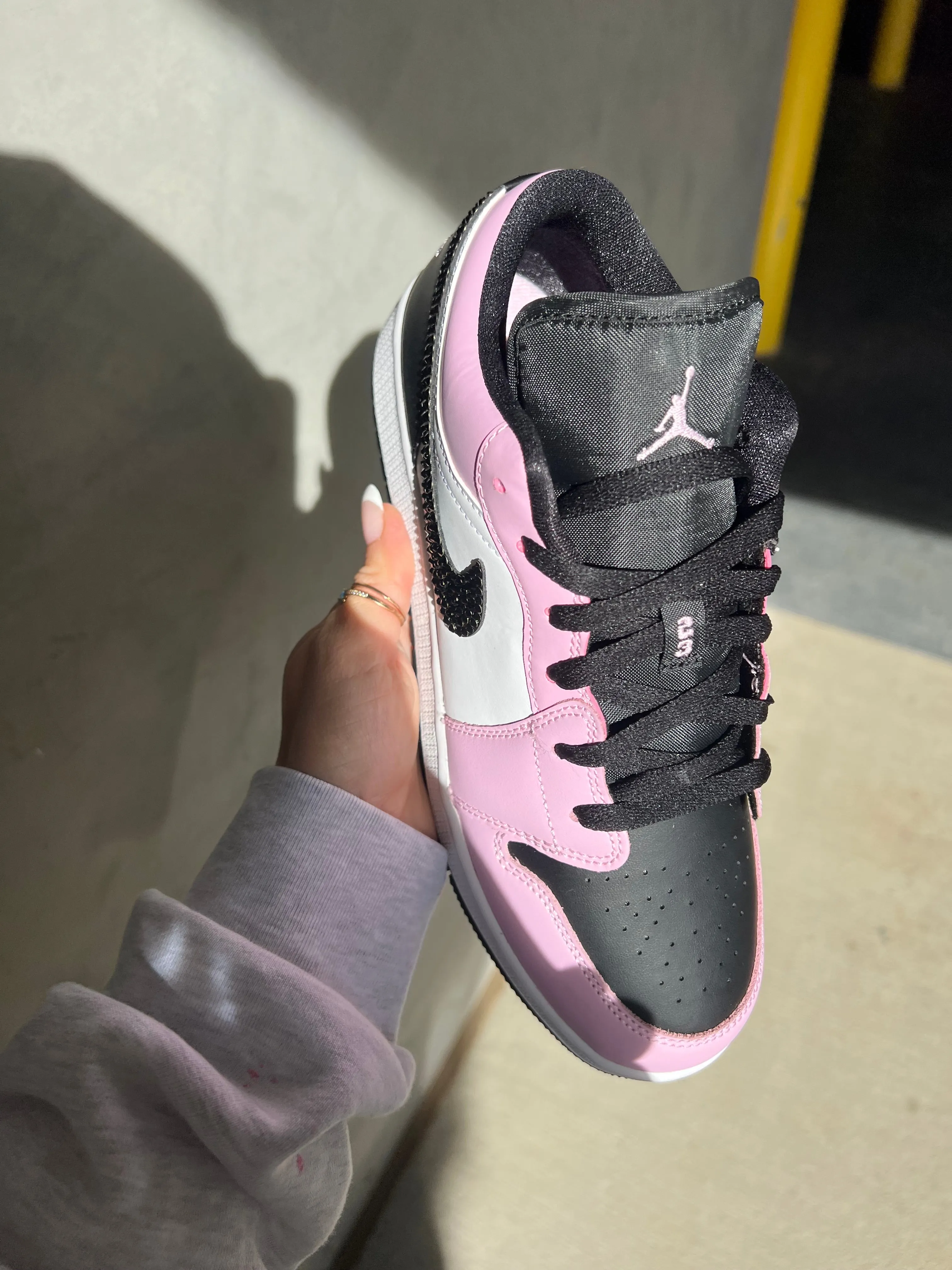 RARE Icy Pink Swarovski Women’s Air Jordan 1 Low Shoes