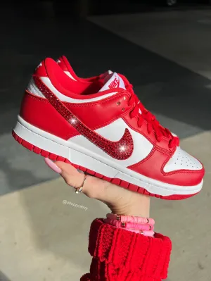 Rare Red Swarovski Womens Nike Dunk Shoes