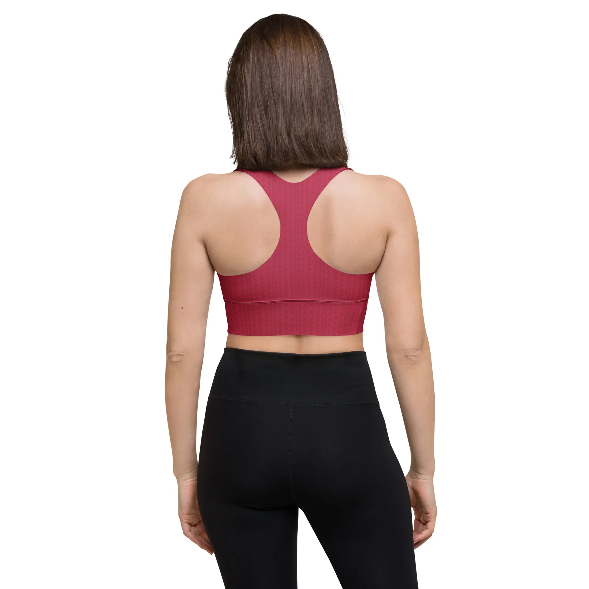 Raspberry Magenta Longline Sports Bra