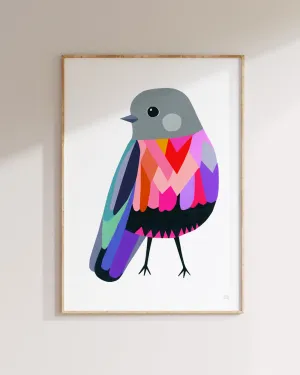 Rose Robin Archival Art Print