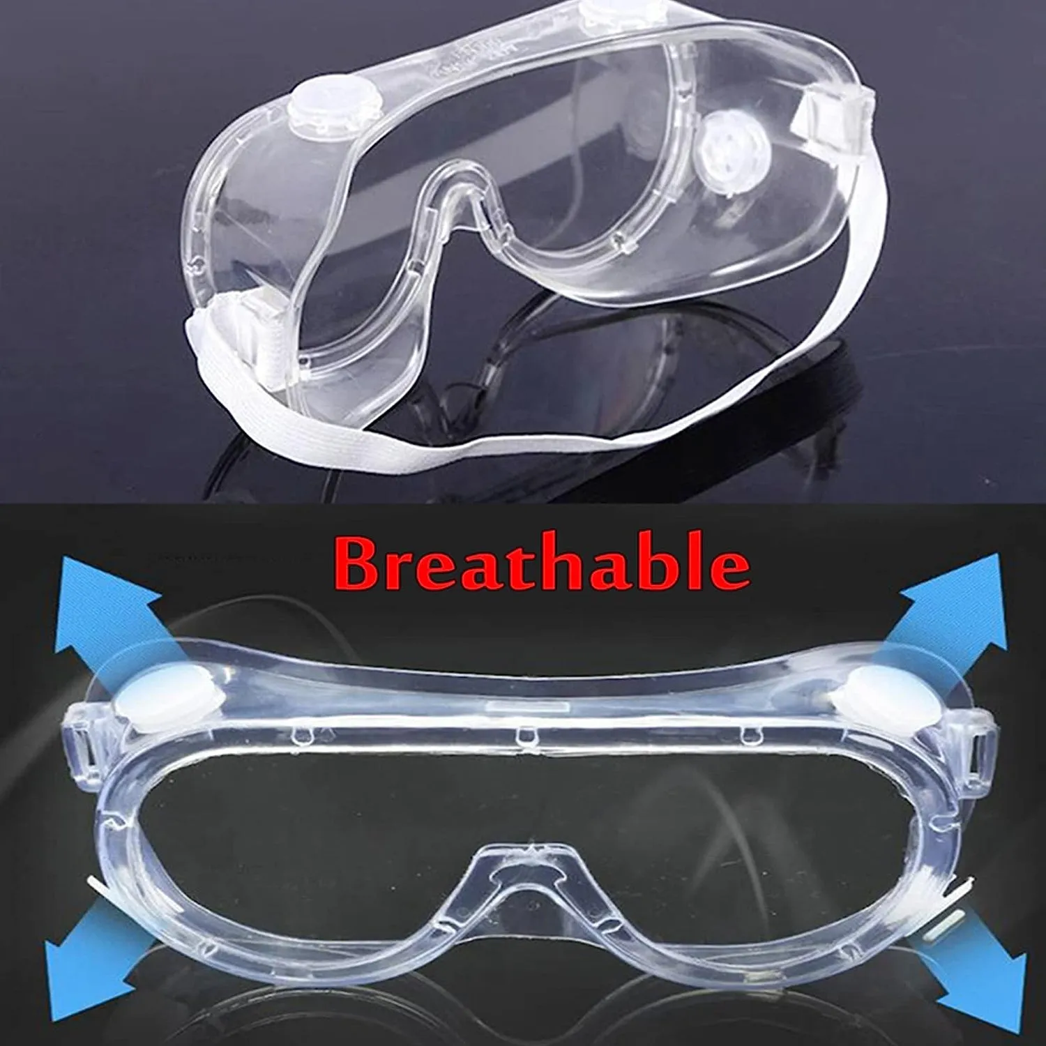 Safety Goggles, Technic Safety Goggles Protection for Classroom Home & Workplace Prevent The Impact of Dust Droplets Gas Protection Glass