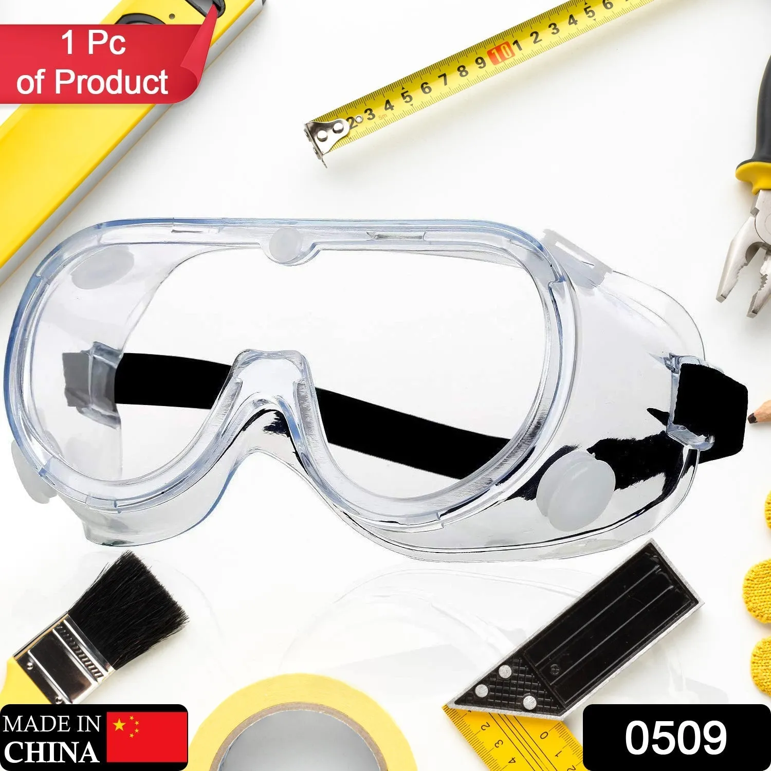 Safety Goggles, Technic Safety Goggles Protection for Classroom Home & Workplace Prevent The Impact of Dust Droplets Gas Protection Glass