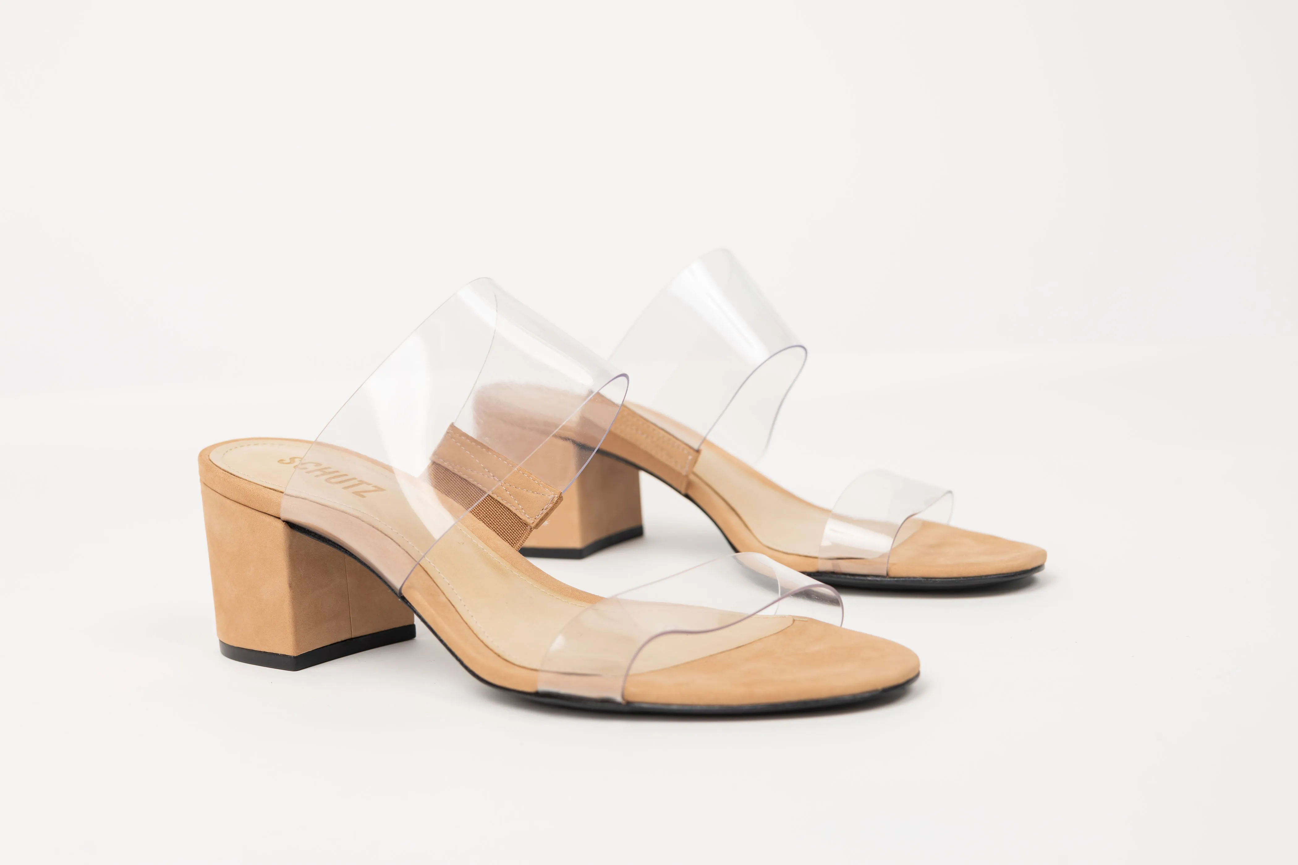 Schutz Victorie Sandal in Nude/Honey Beige