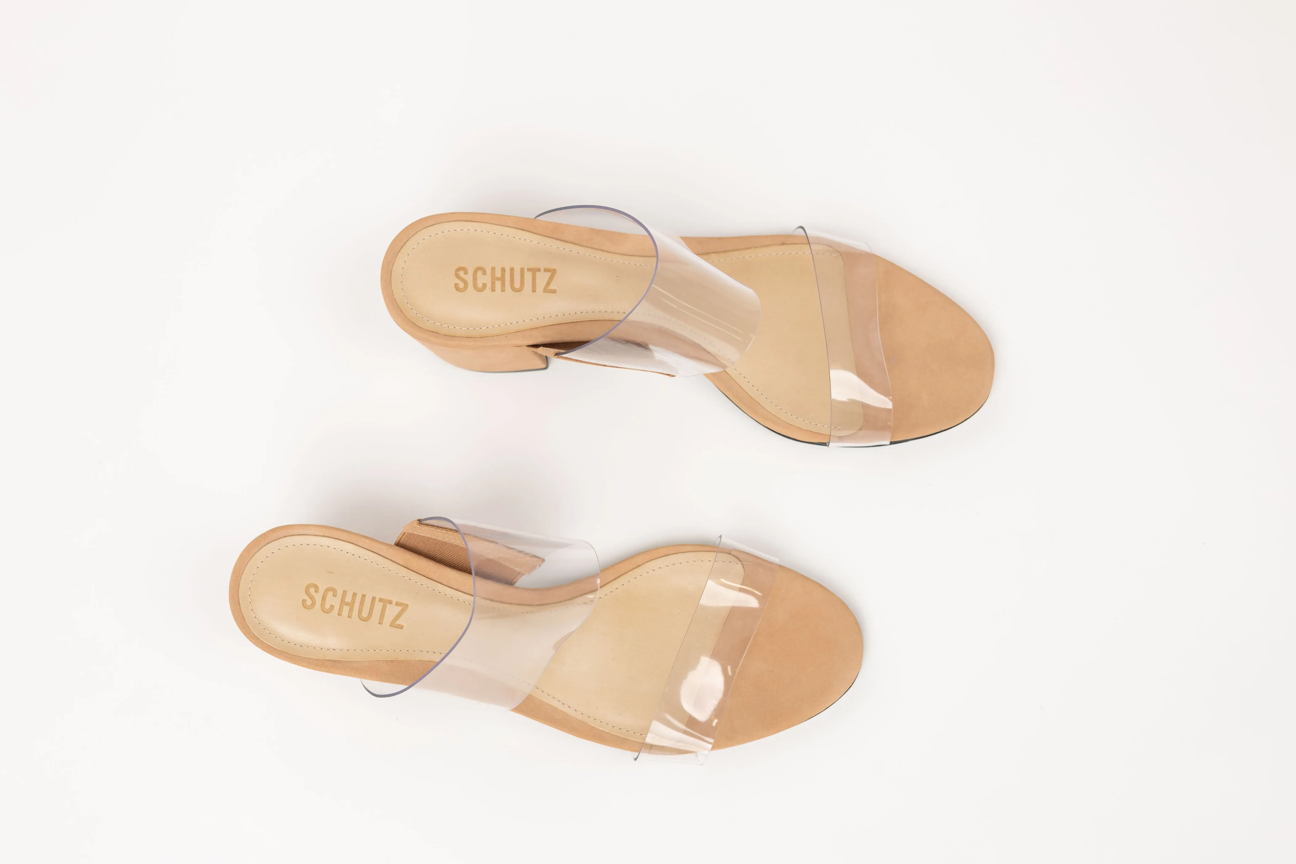 Schutz Victorie Sandal in Nude/Honey Beige