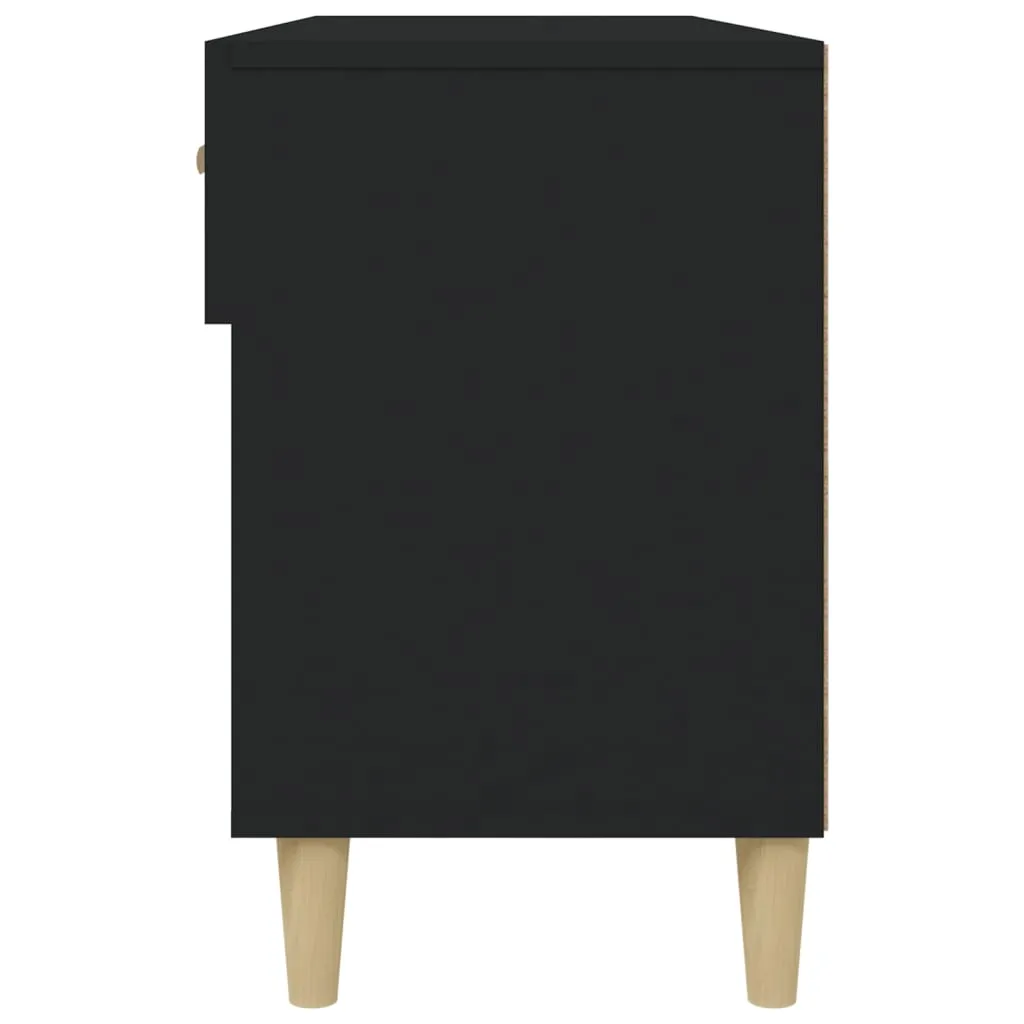 Shoe Cabinet Black 102x35x55 cm Engineered Wood