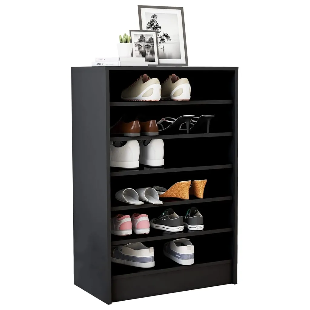 Shoe Cabinet Black 60x35x92 cm Engineered Wood