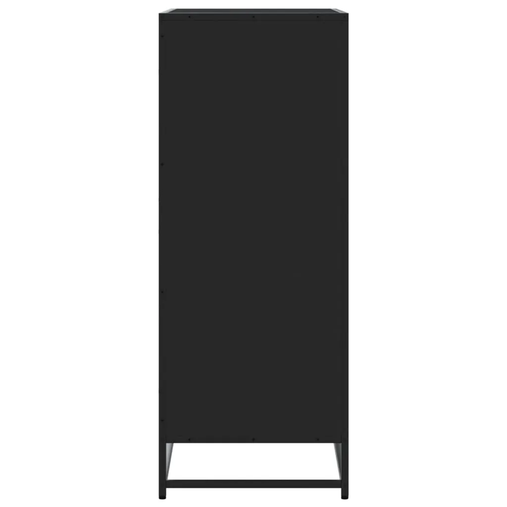 Shoe Cabinet Black 75x38x97.5 cm Engineered Wood and Metal