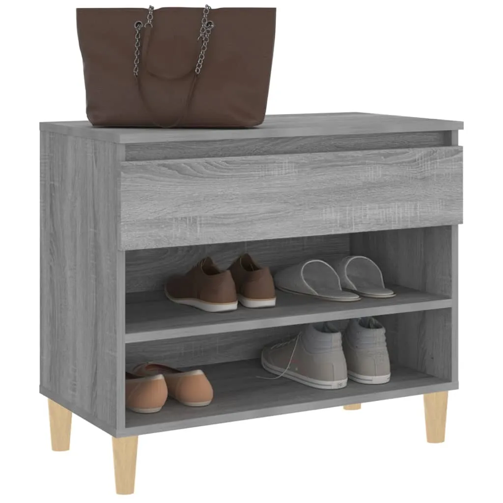 Shoe Cabinet Grey Sonoma 70x36x60 cm Engineered Wood