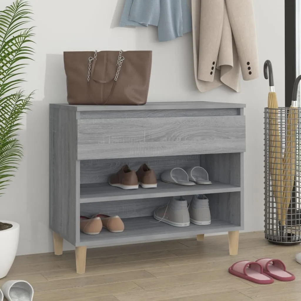 Shoe Cabinet Grey Sonoma 70x36x60 cm Engineered Wood