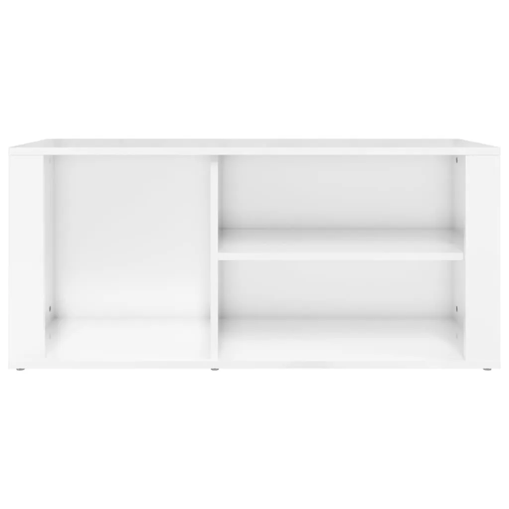 Shoe Cabinet High Gloss White 100x35x45 cm Engineered Wood