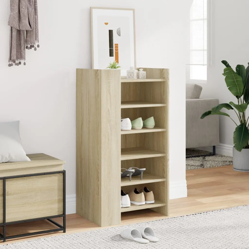 Shoe Cabinet Sonoma Oak 52x37.5x100 cm Engineered Wood