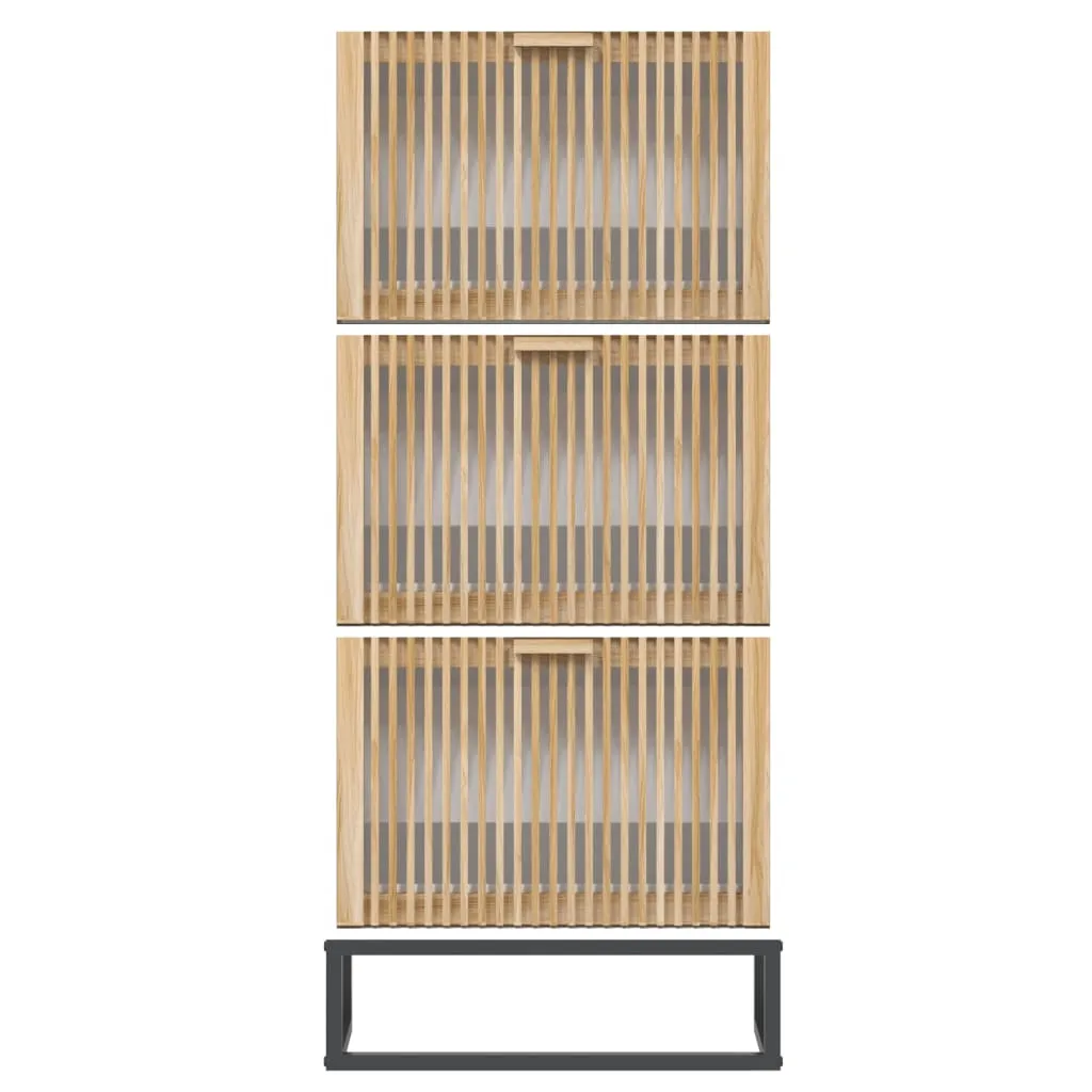 Shoe Cabinet White 52x25x120 cm Engineered Wood