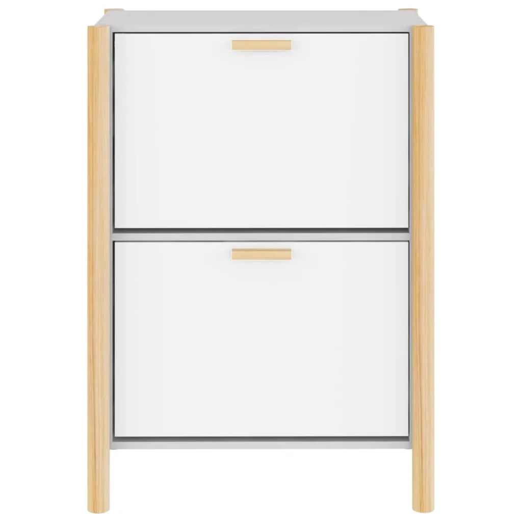 Shoe Cabinet White 57.5x33x80 cm Engineered Wood