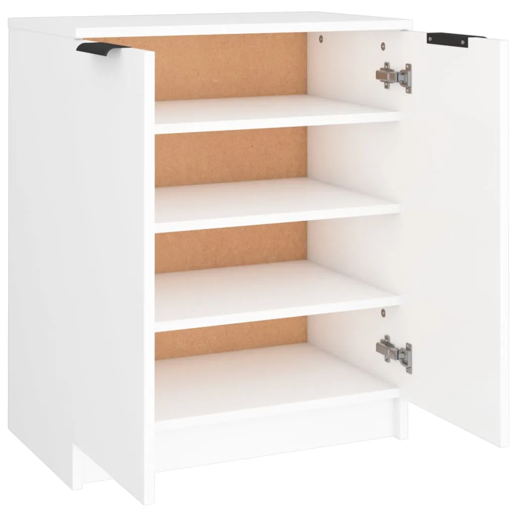 Shoe Cabinet White 59x35x70 cm Engineered Wood