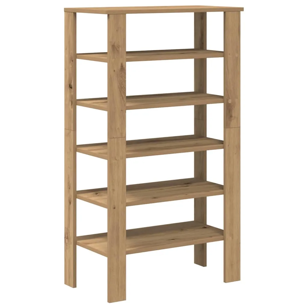 Shoe Rack Artisan Oak 61x32x105 cm Engineered Wood