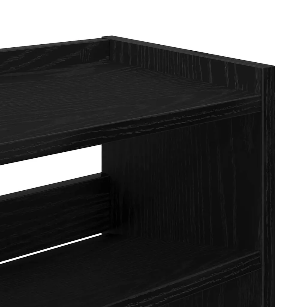 Shoe Rack Black 80x25x100 cm Engineered Wood