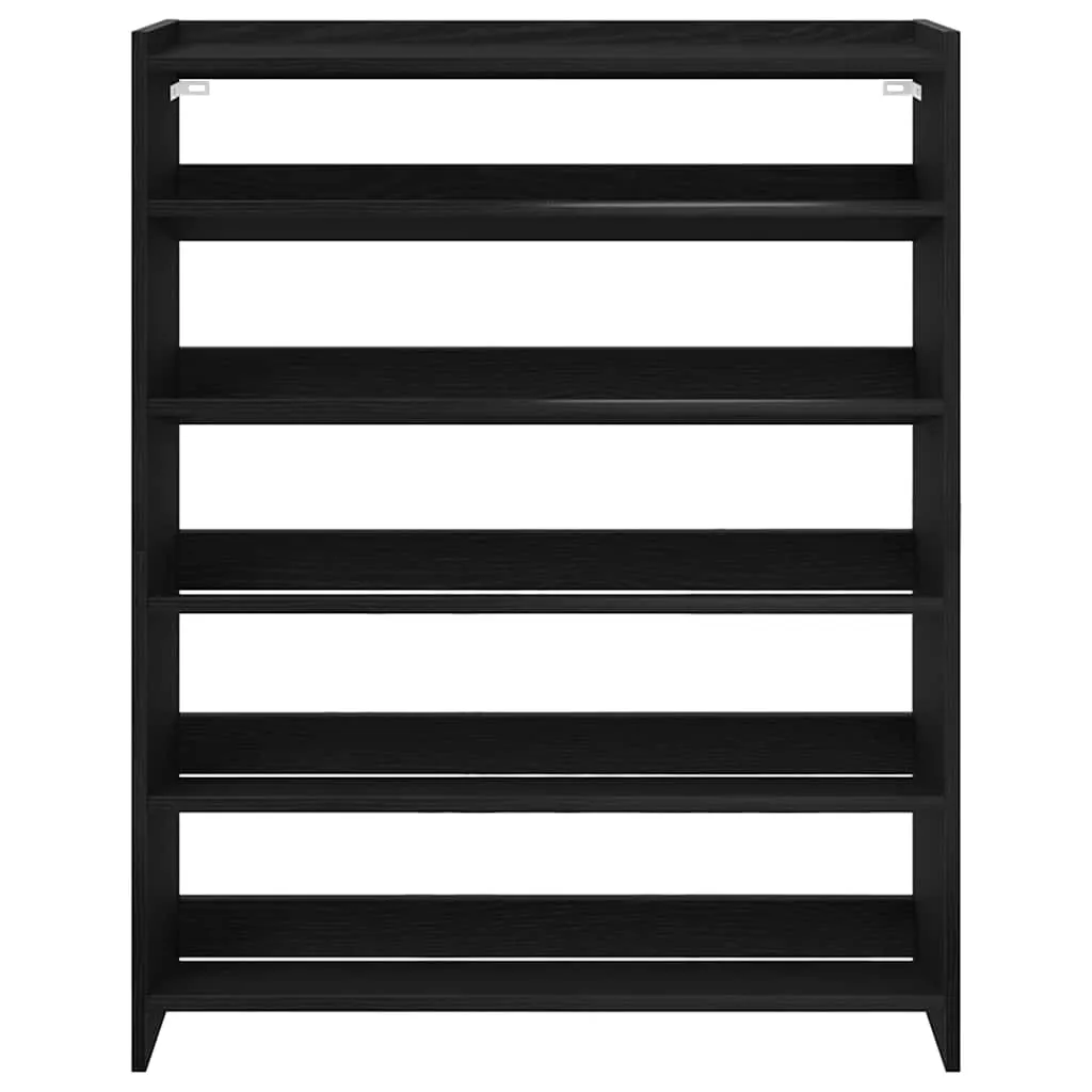 Shoe Rack Black 80x25x100 cm Engineered Wood