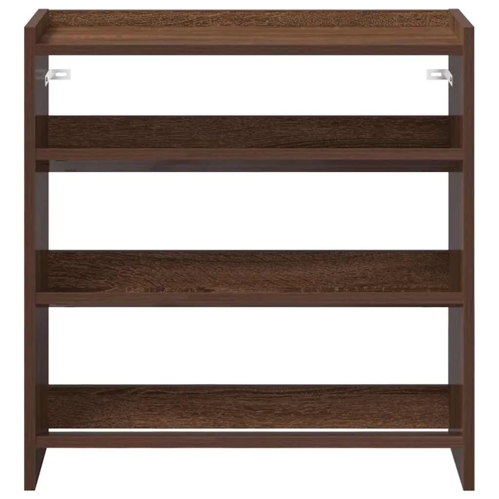 Shoe Rack Brown Oak 60x25x62 cm Engineered Wood