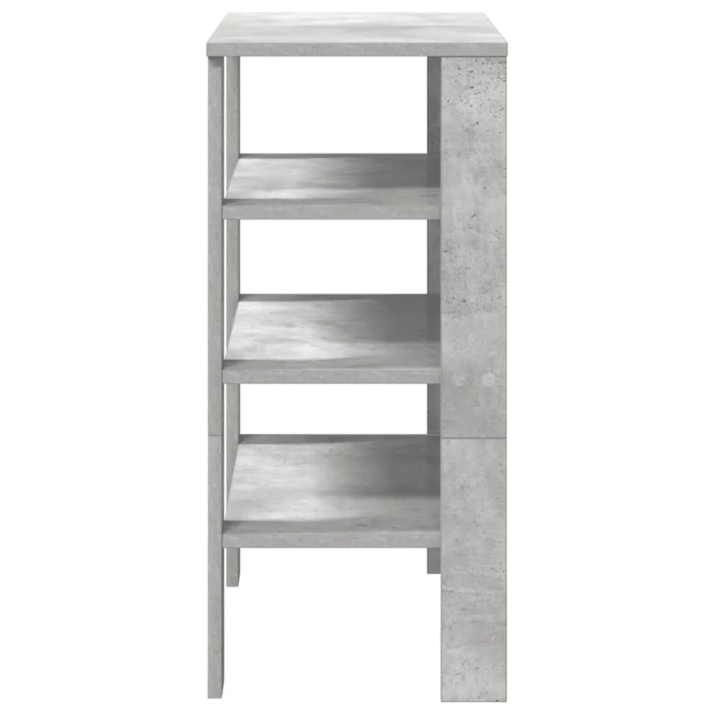 Shoe Rack Concrete Grey 61x32x70 cm Engineered Wood