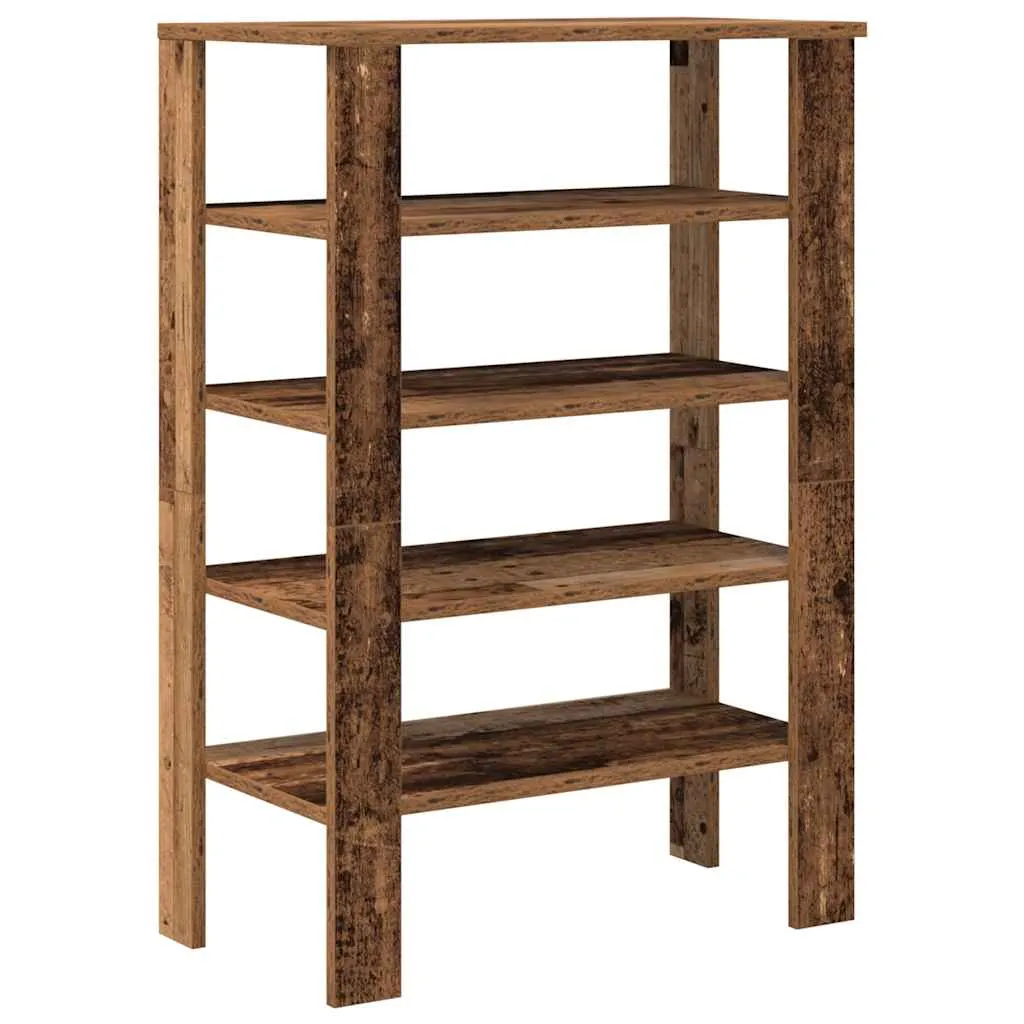 Shoe Rack Old Wood 61x32x87.5 cm Engineered Wood