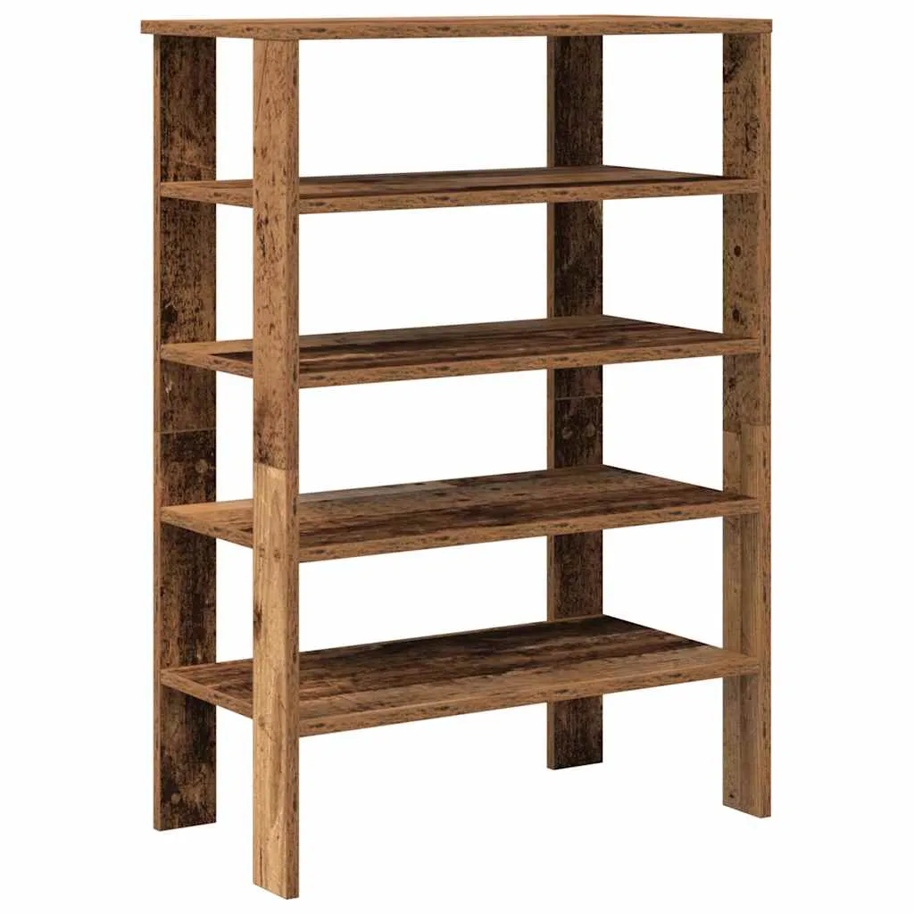 Shoe Rack Old Wood 61x32x87.5 cm Engineered Wood