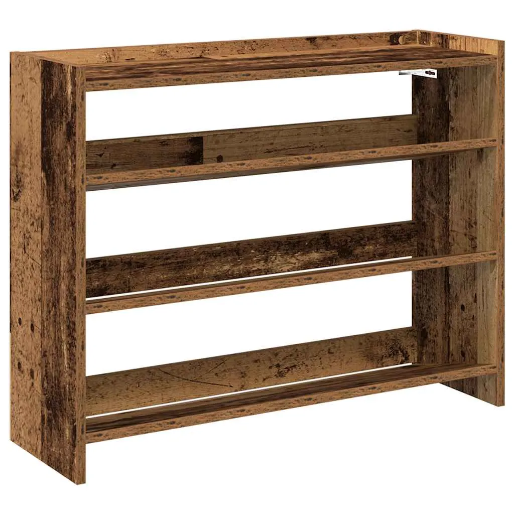 Shoe Rack Old Wood 80x25x61.5 cm Engineered Wood