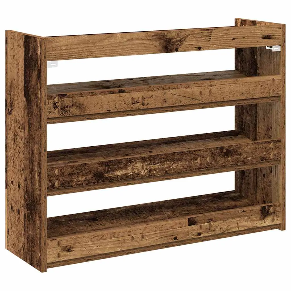 Shoe Rack Old Wood 80x25x61.5 cm Engineered Wood