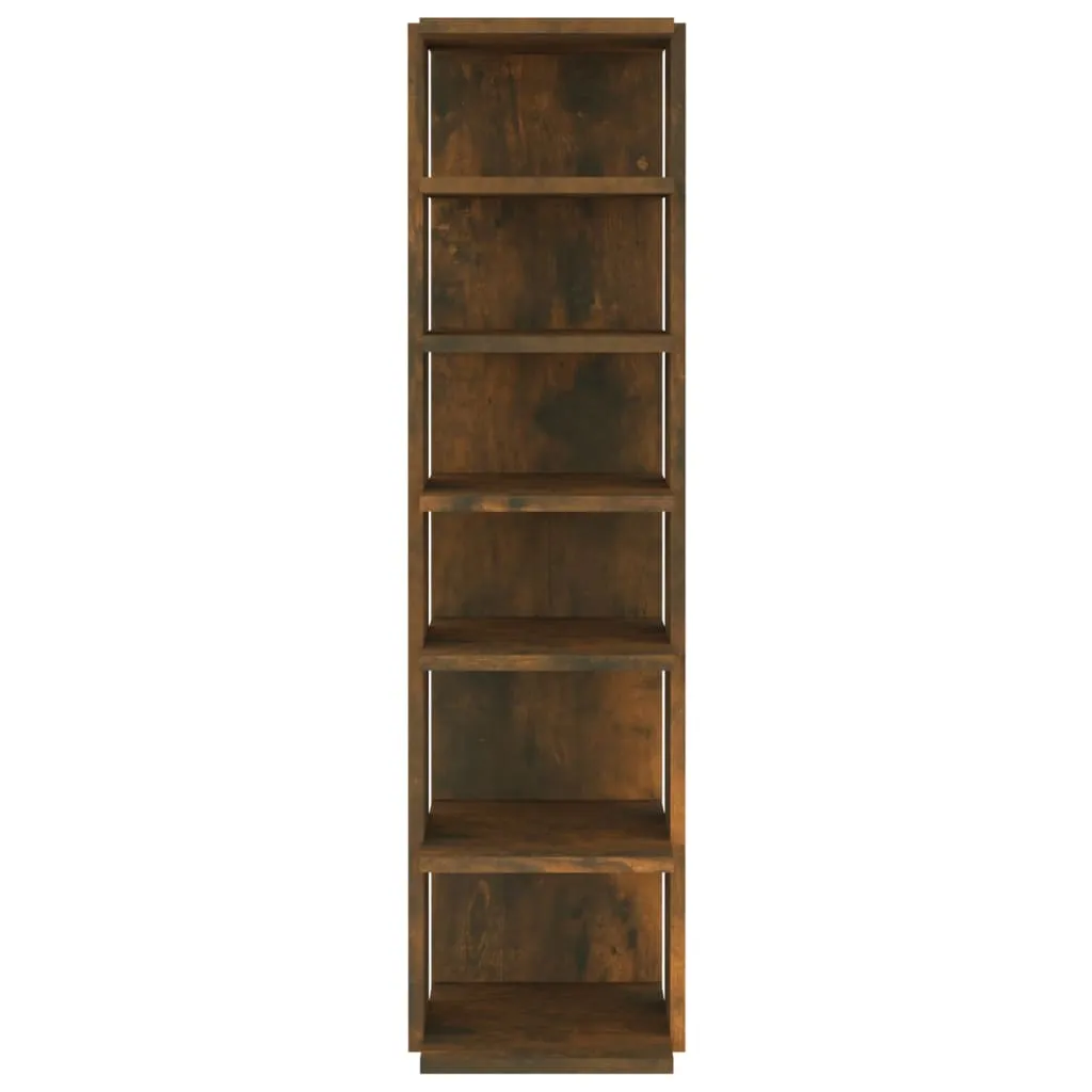 Shoe Rack Smoked Oak 27.5x27x102 cm Engineered Wood