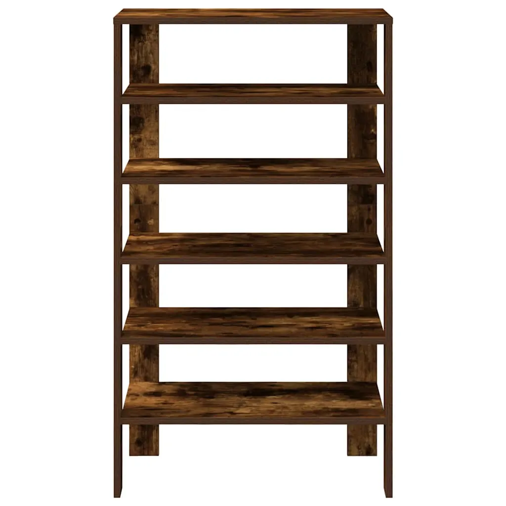 Shoe Rack Smoked Oak 61x32x105 cm Engineered Wood