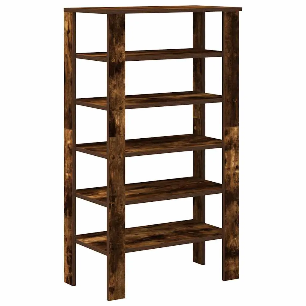 Shoe Rack Smoked Oak 61x32x105 cm Engineered Wood