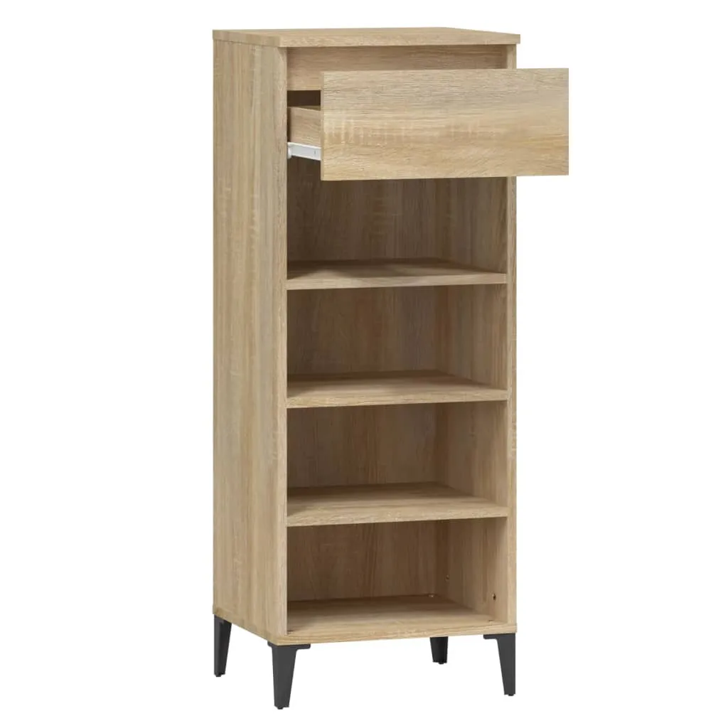 Shoe Rack Sonoma Oak 40x36x105 cm Engineered Wood