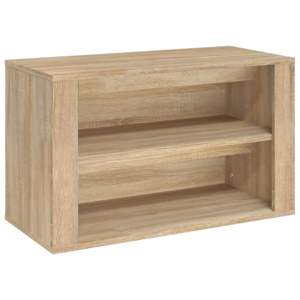 Shoe Rack Sonoma Oak 75x35x45 cm Engineered Wood