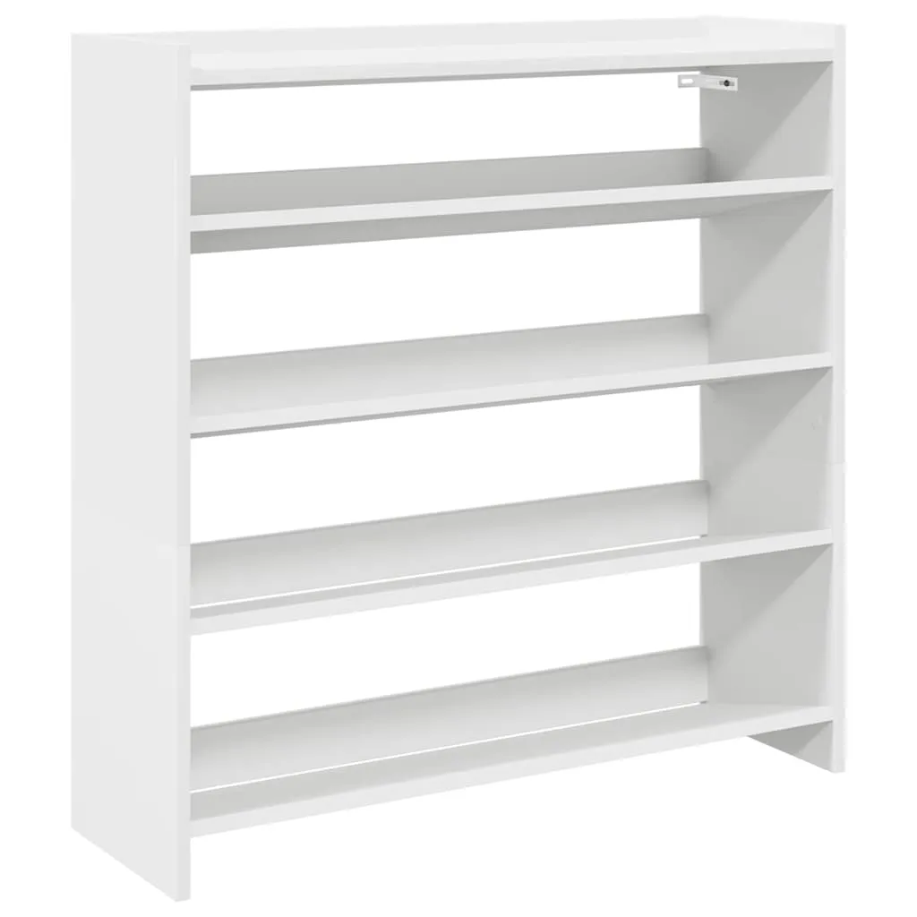 Shoe Rack White 80x25x81 cm Engineered Wood