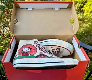 Shoes: MTO My Little Kitty Asymmetric Converse Chuck Taylors (size 7)