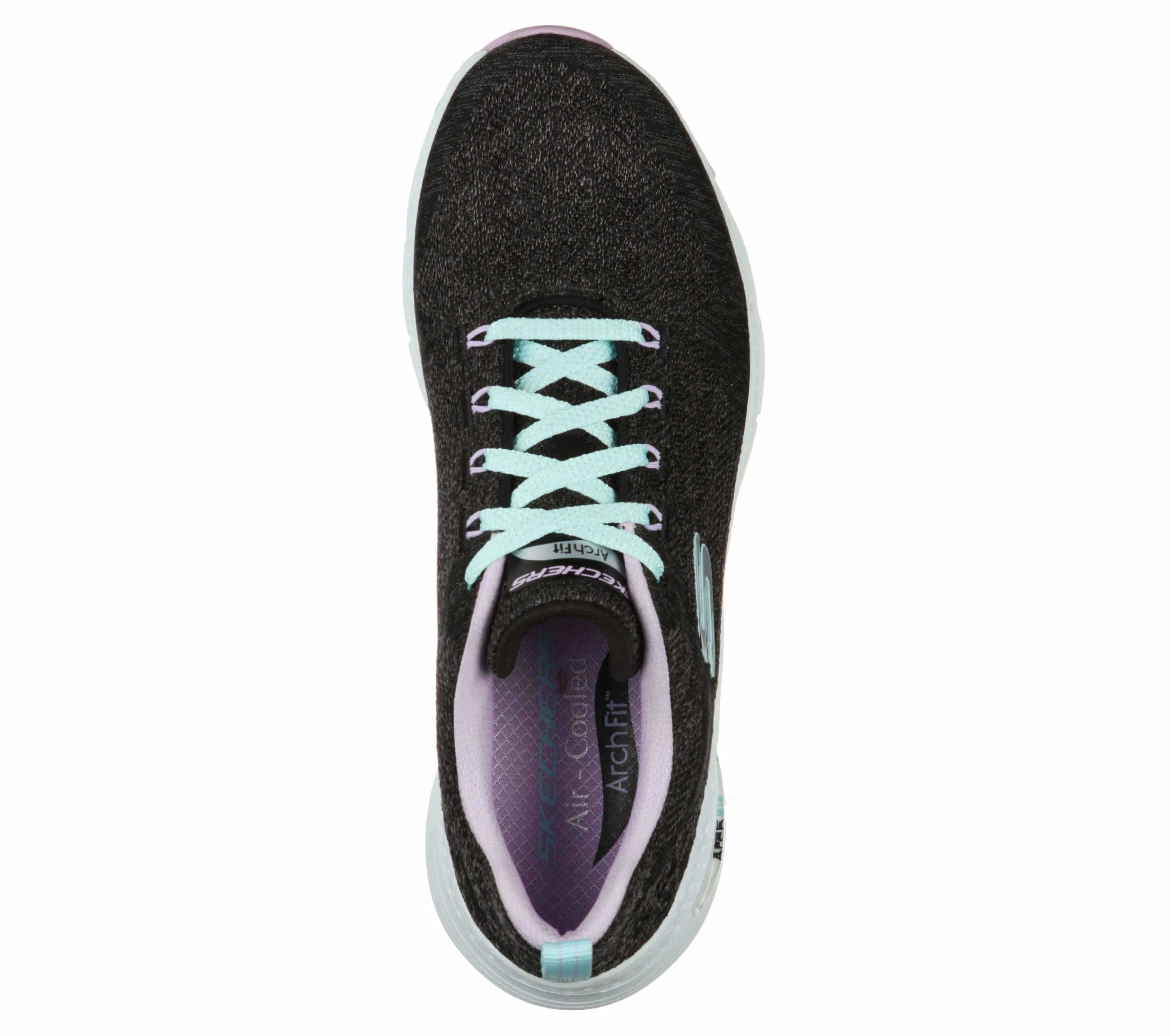 Skechers Arch Fit Comfy Wave Trainers Black