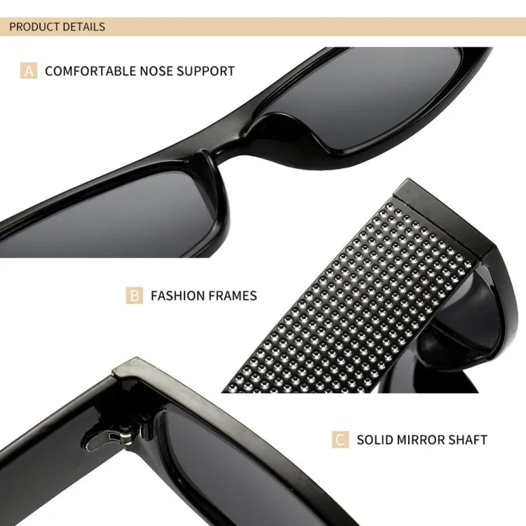 Square Sunglasses Women Imitation Diamond Lasses Fashion UV400 Sunglasses(C2)