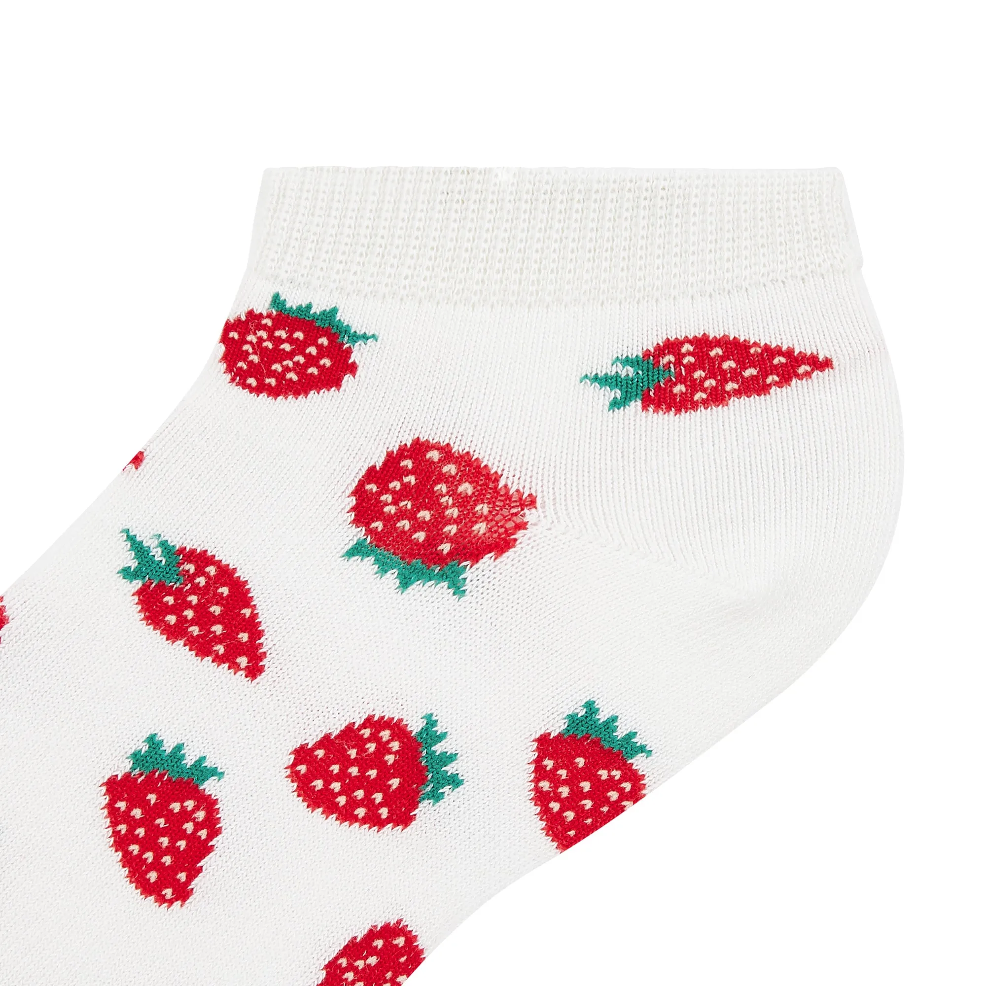 Strawberry Printed Ankle Socks