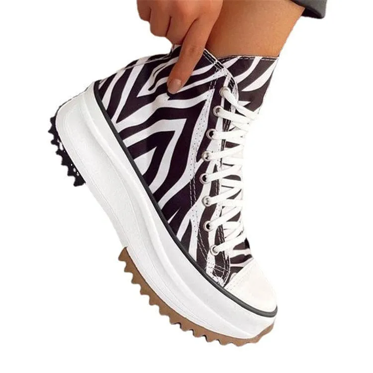 Stylish and Sustainable: Viscose High-Top Platform Sneakers