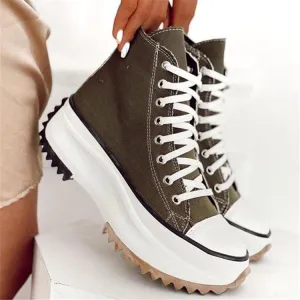 Stylish and Sustainable: Viscose High-Top Platform Sneakers