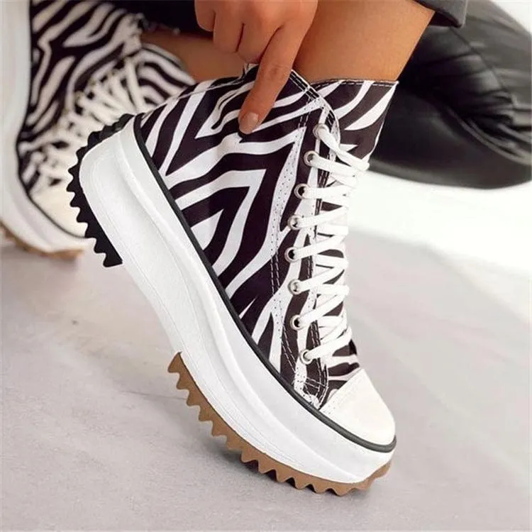 Stylish and Sustainable: Viscose High-Top Platform Sneakers