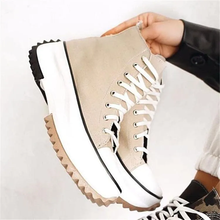 Stylish and Sustainable: Viscose High-Top Platform Sneakers