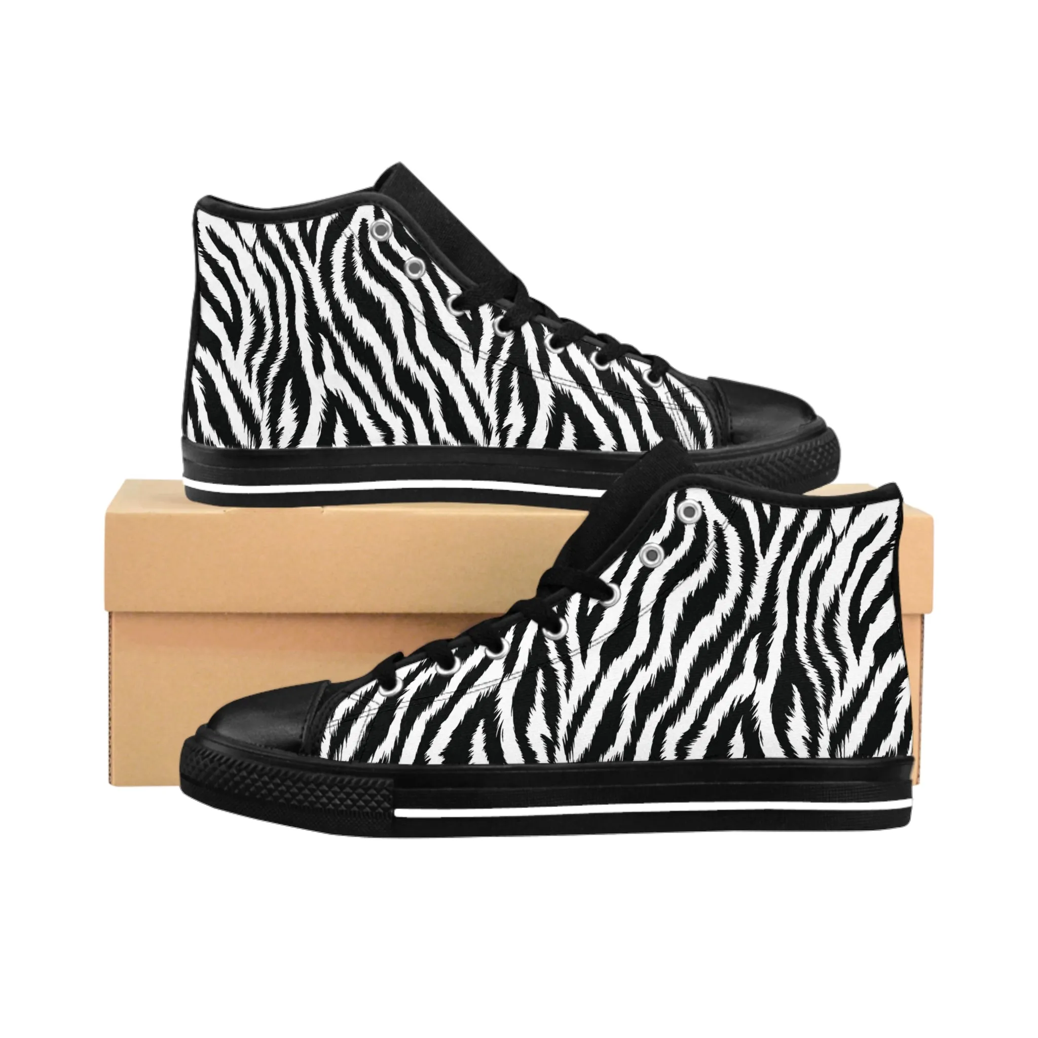 Tiger Stripe Pattern Men's Classic Sneakers