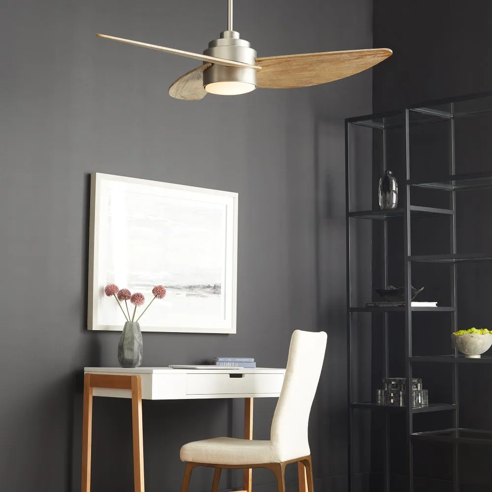 TRINITY 3 BLADE LED MODERN CEILING FAN- SATIN NICKEL