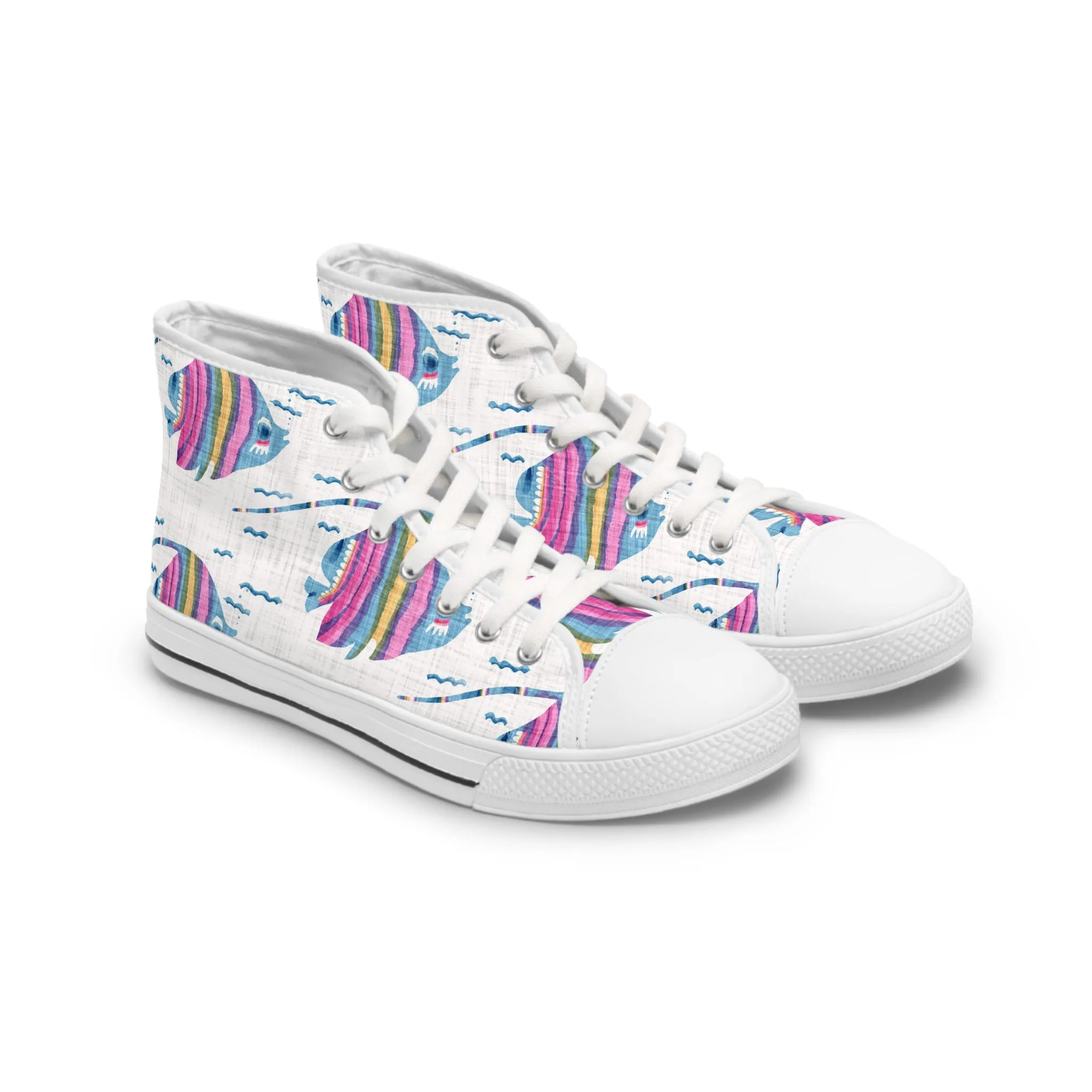 Tropical Colorful Fish Women's High Top Sneakers