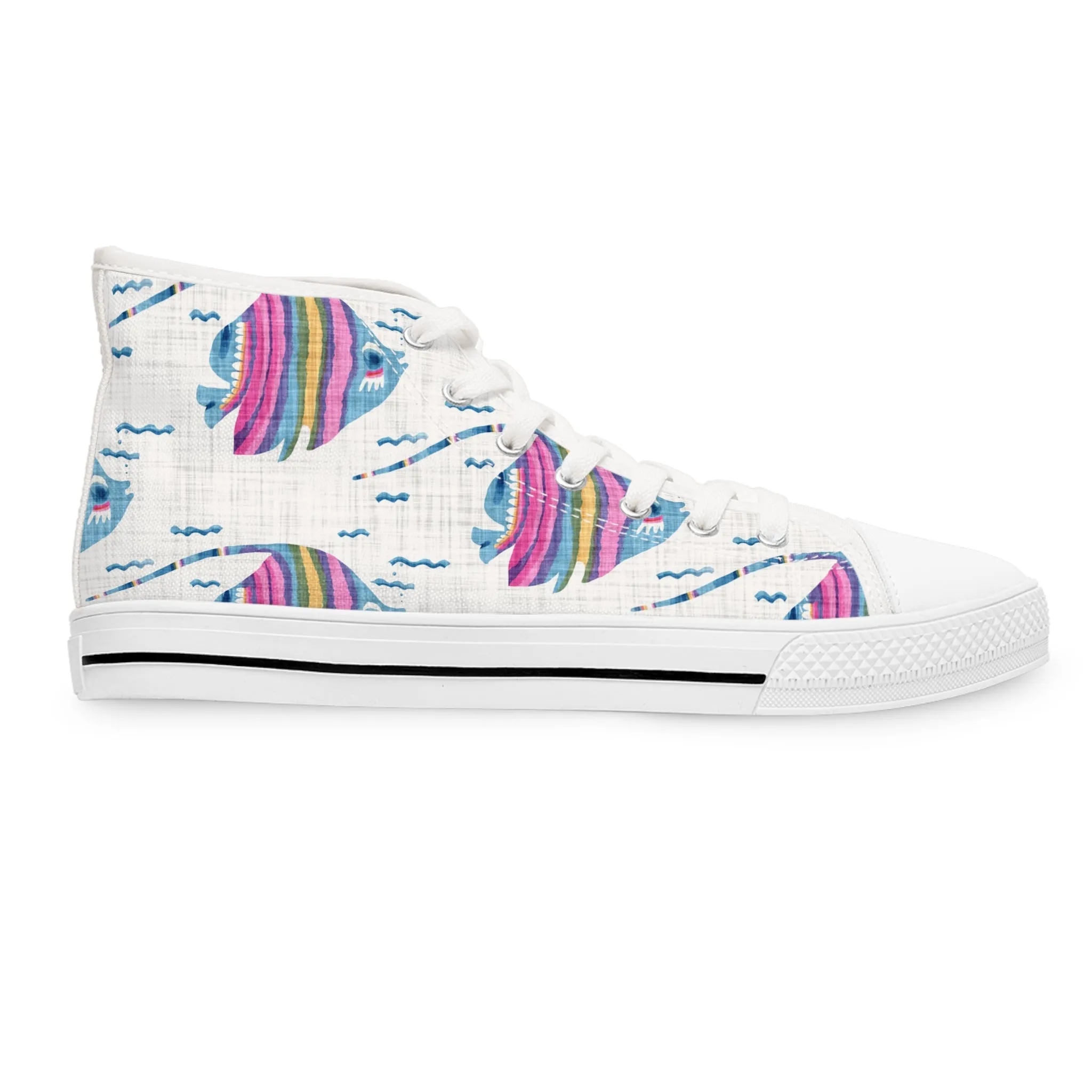 Tropical Colorful Fish Women's High Top Sneakers