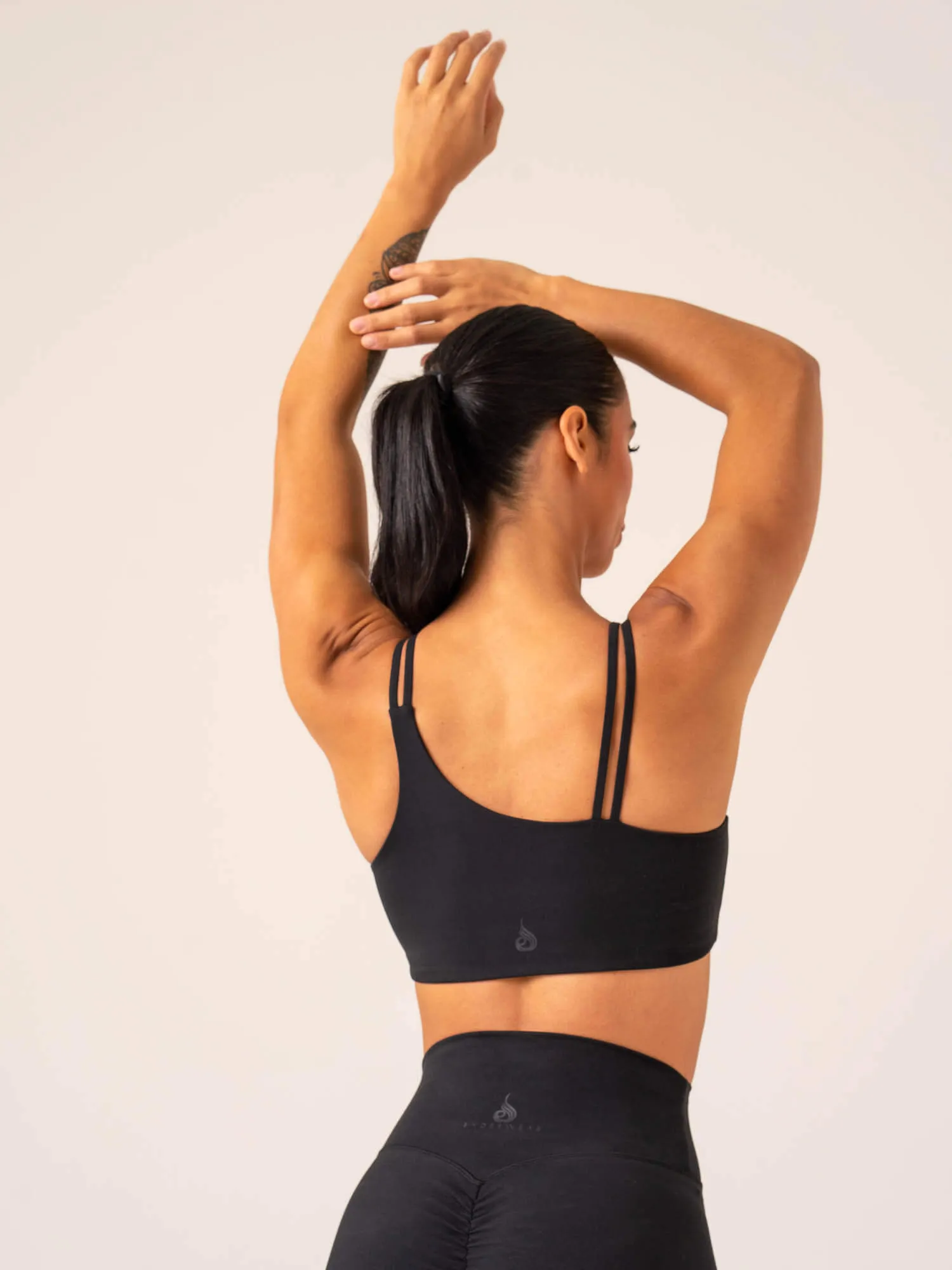 Unstoppable One Shoulder Sports Bra - Black