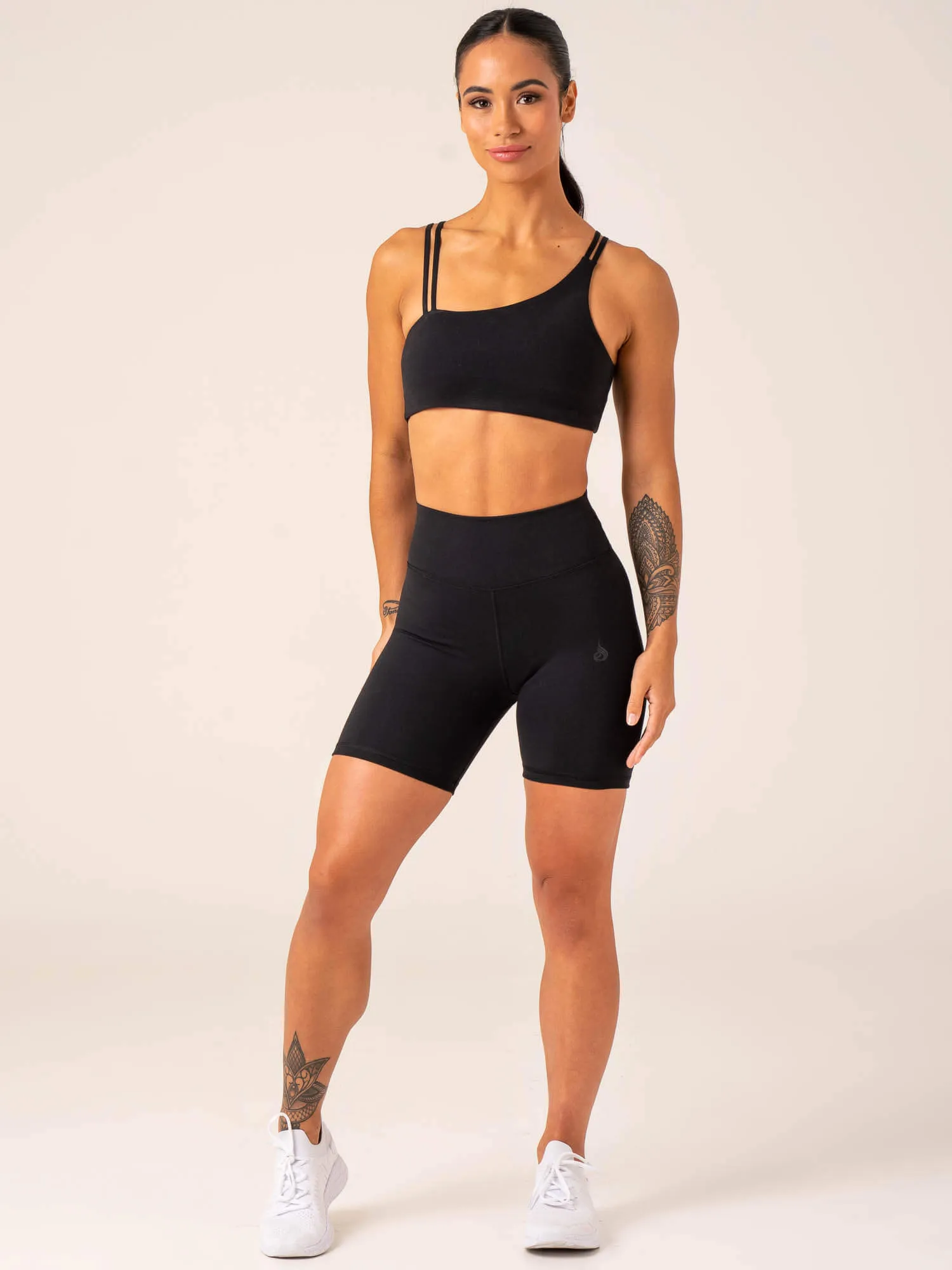 Unstoppable One Shoulder Sports Bra - Black